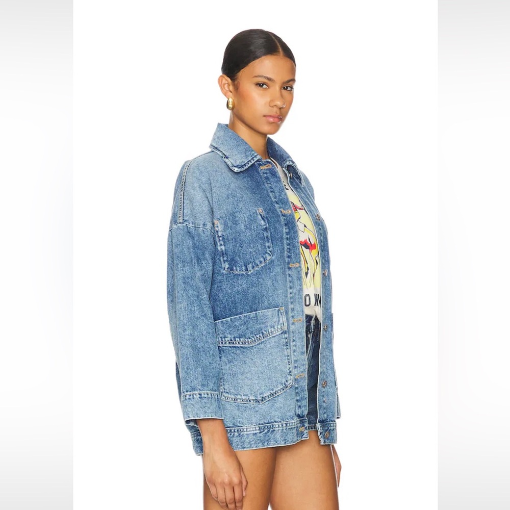 ‼️‼️SOLD INSTRAGRAM ‼️‼️We the free Avery in got the Blues Denim Jacket - Picture 3 of 5